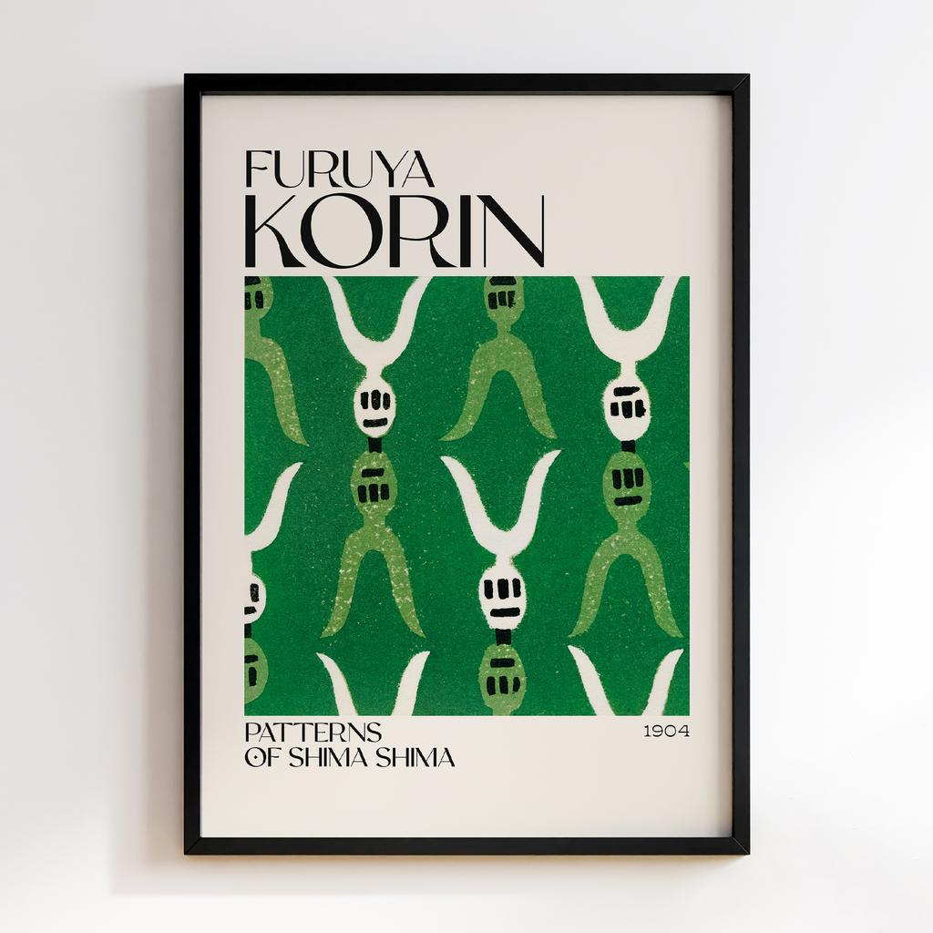 Постер Japanese woodblock patterns from Shima Shima 1904 by Furuya Korin #146