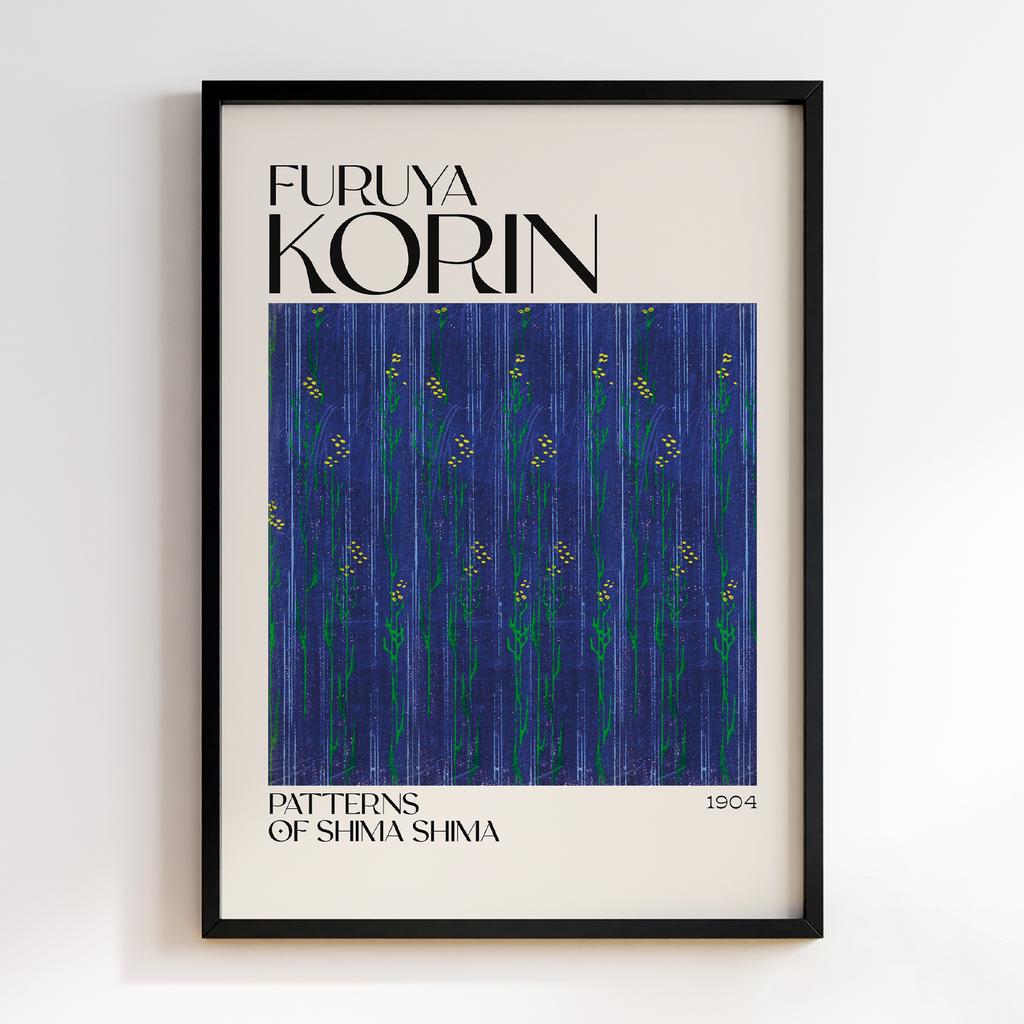 Постер Japanese woodblock patterns from Shima Shima 1904 by Furuya Korin #148