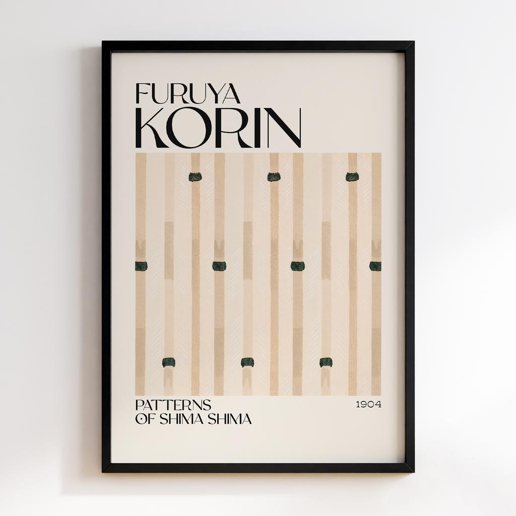 Постер Japanese woodblock patterns from Shima Shima 1904 by Furuya Korin #150