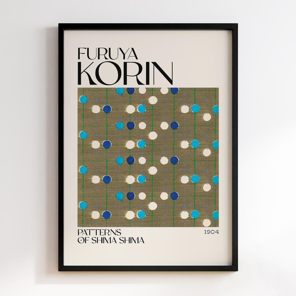 Постер Japanese woodblock patterns from Shima Shima 1904 by Furuya Korin #153