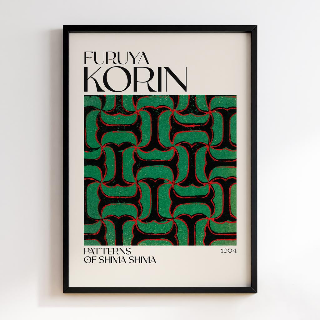 Постер Japanese woodblock patterns from Shima Shima 1904 by Furuya Korin #155