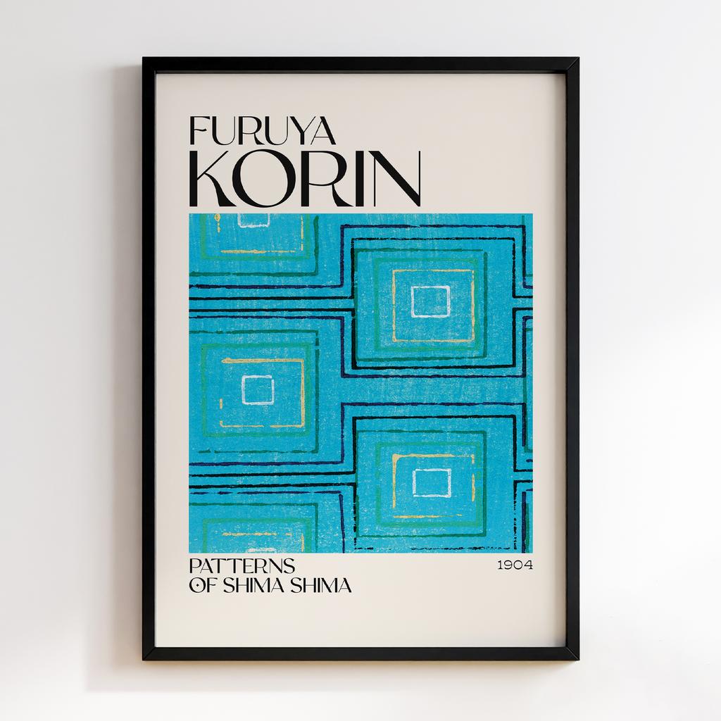 Постер Japanese woodblock patterns from Shima Shima 1904 by Furuya Korin #156