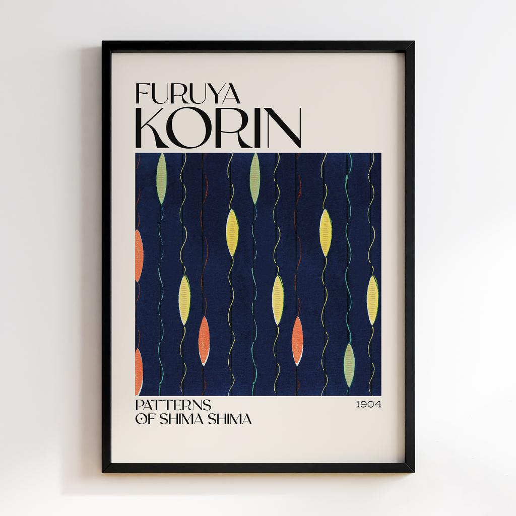 Постер Japanese woodblock patterns from Shima Shima 1904 by Furuya Korin #158