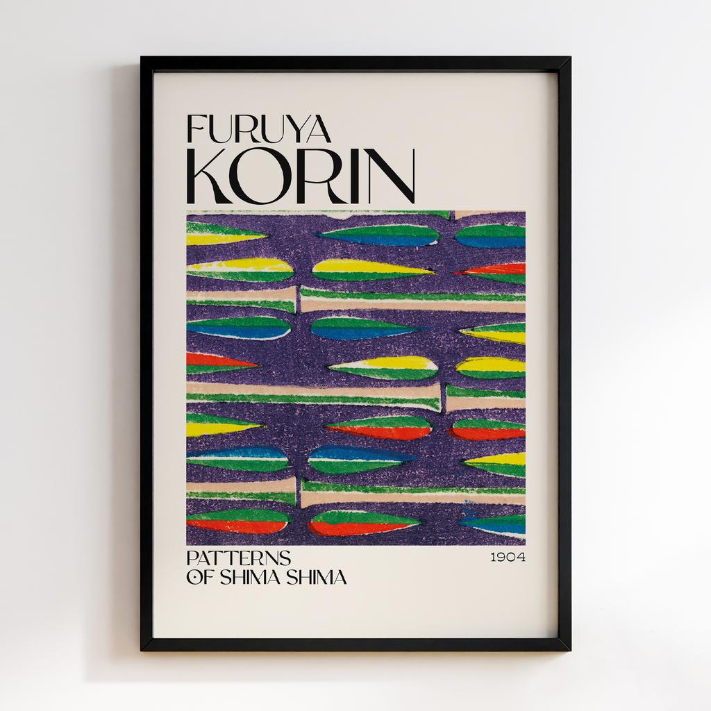 Постер Japanese woodblock patterns from Shima Shima 1904 by Furuya Korin #159