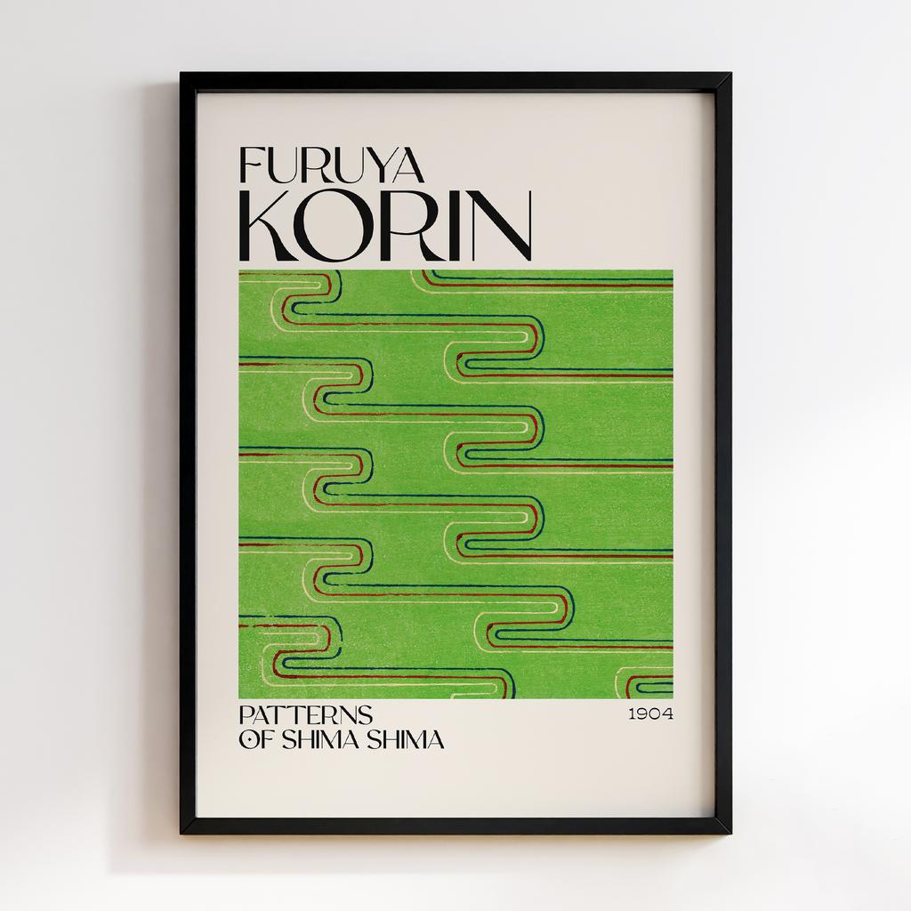 Постер Japanese woodblock patterns from Shima Shima 1904 by Furuya Korin #160