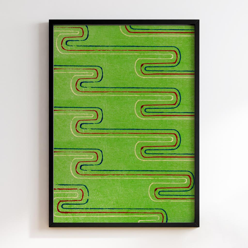 Постер Japanese woodblock patterns from Shima Shima 1904 by Furuya Korin #161