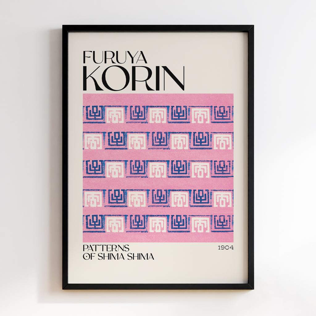 Постер Japanese woodblock patterns from Shima Shima 1904 by Furuya Korin #162