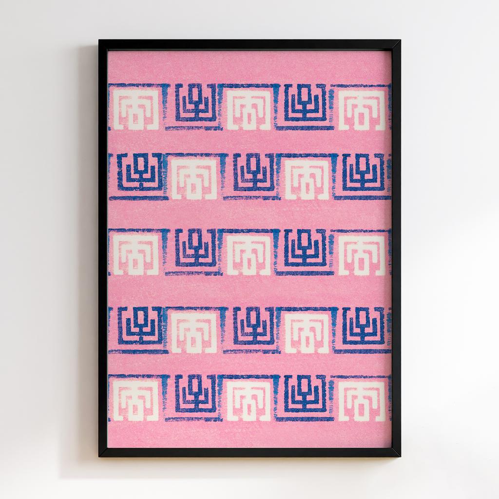 Постер Japanese woodblock patterns from Shima Shima 1904 by Furuya Korin #163