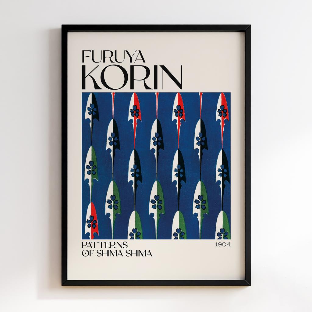 Постер Japanese woodblock patterns from Shima Shima 1904 by Furuya Korin #164