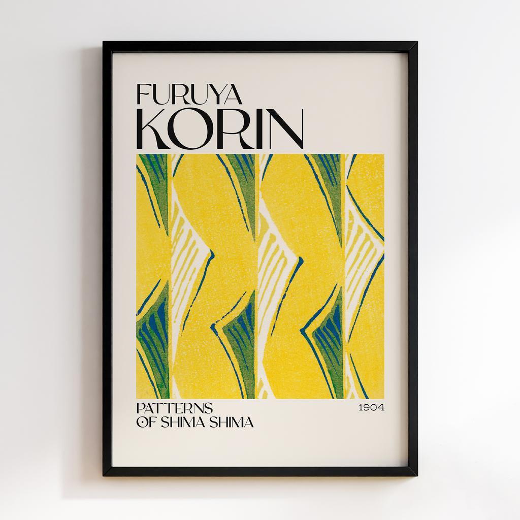 Постер Japanese woodblock patterns from Shima Shima 1904 by Furuya Korin #166