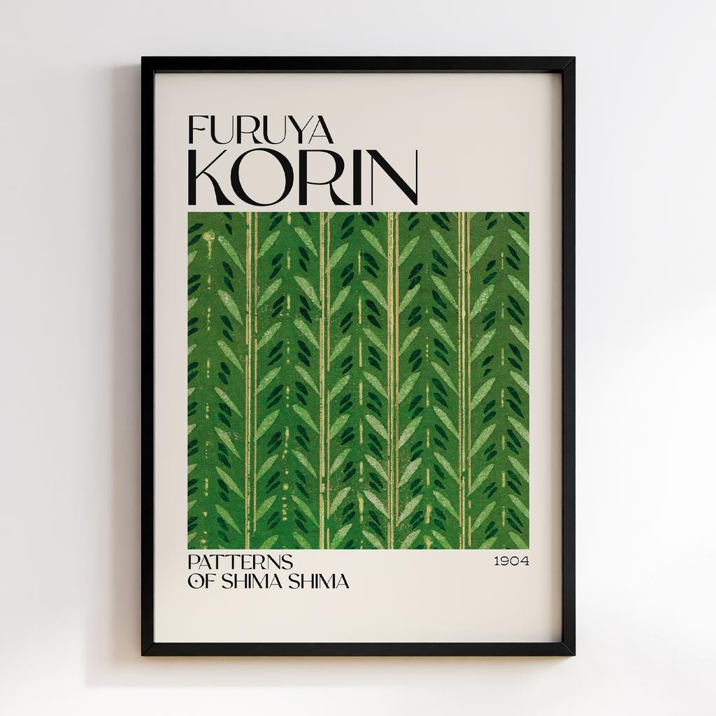 Постер Japanese woodblock patterns from Shima Shima 1904 by Furuya Korin #168