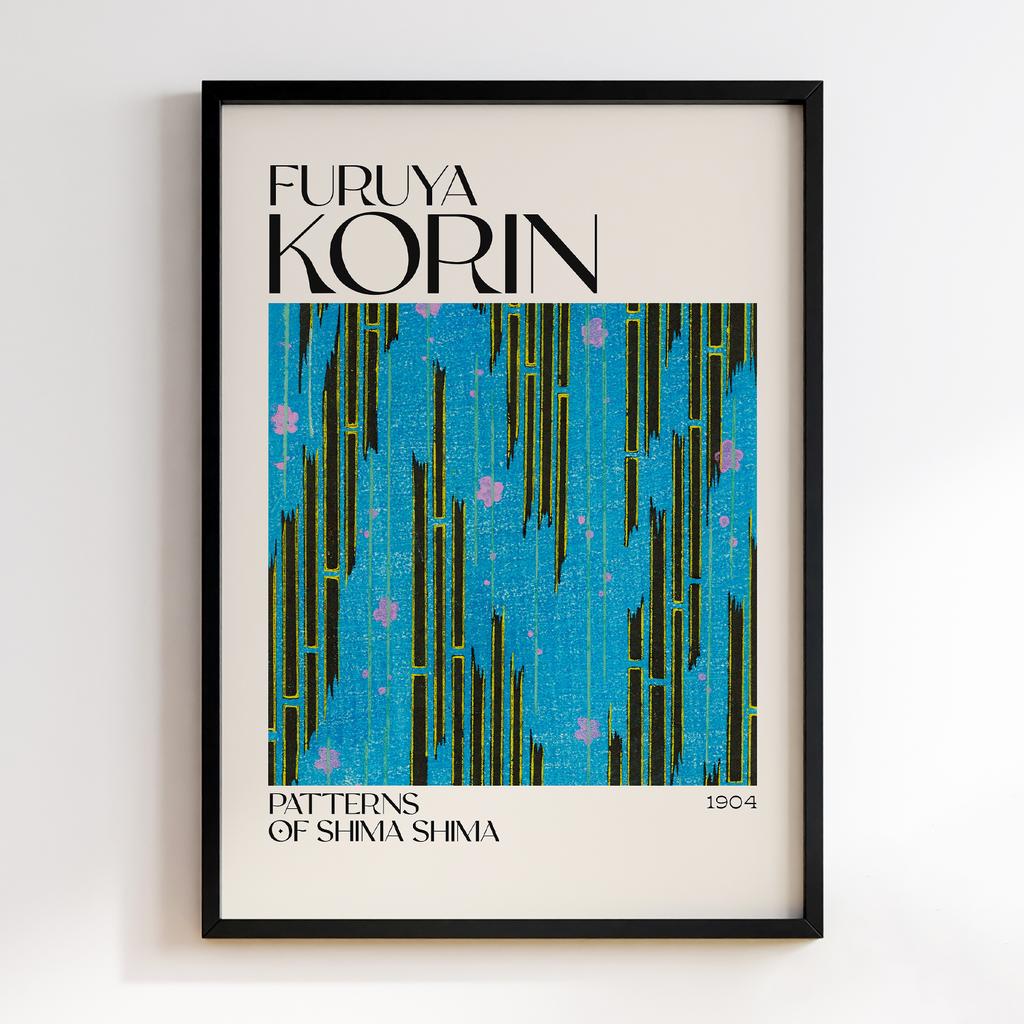 Постер Japanese woodblock patterns from Shima Shima 1904 by Furuya Korin #170