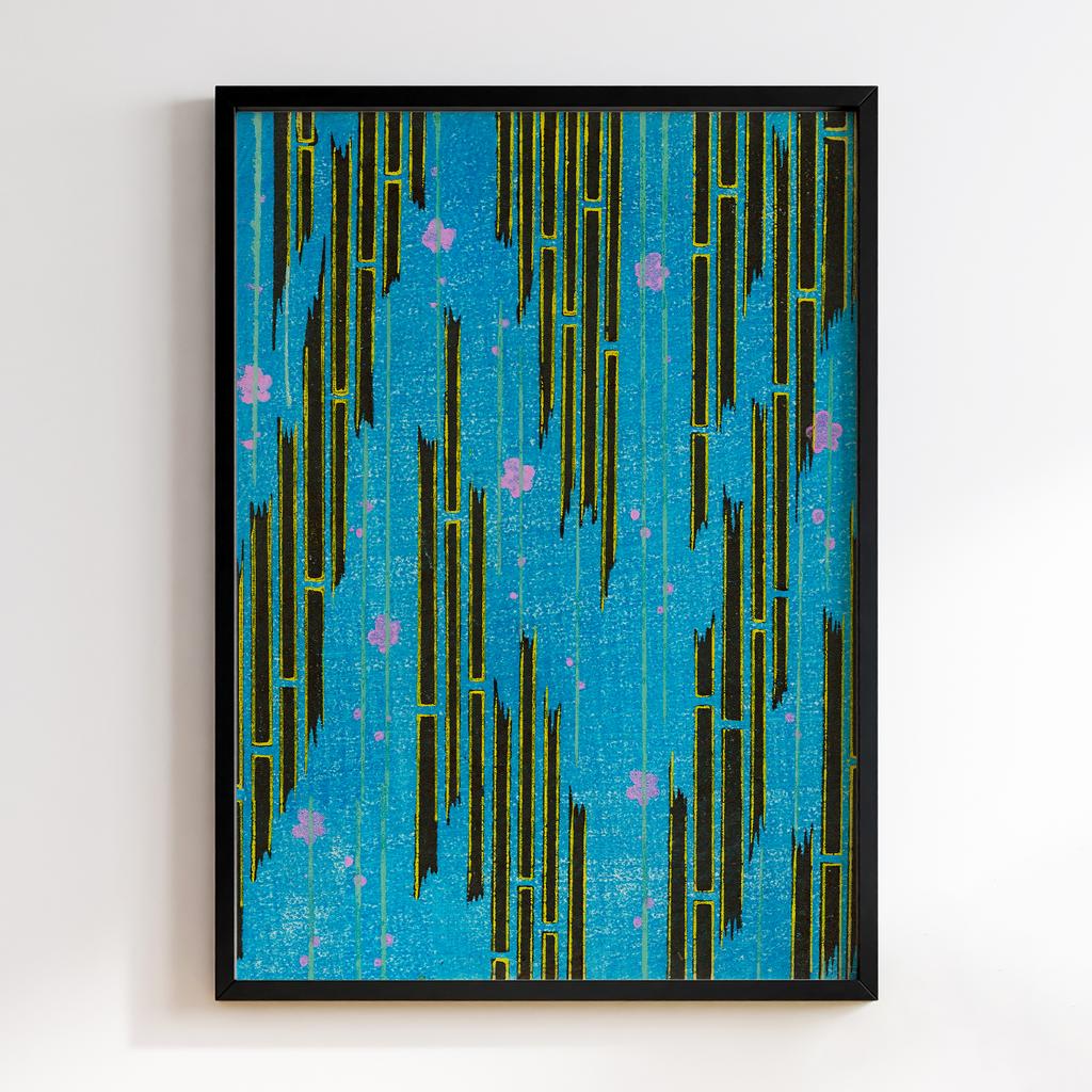 Постер Japanese woodblock patterns from Shima Shima 1904 by Furuya Korin #171