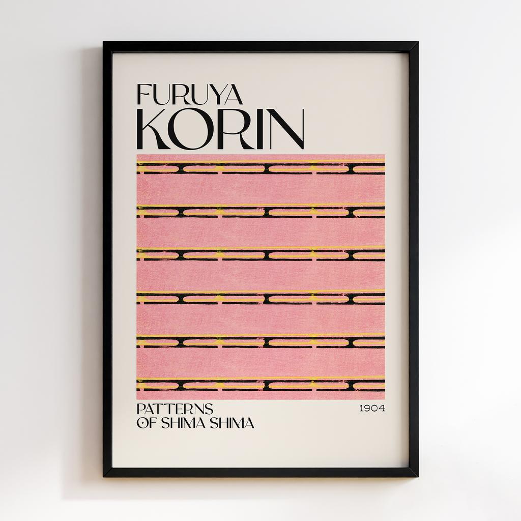 Постер Japanese woodblock patterns from Shima Shima 1904 by Furuya Korin #173