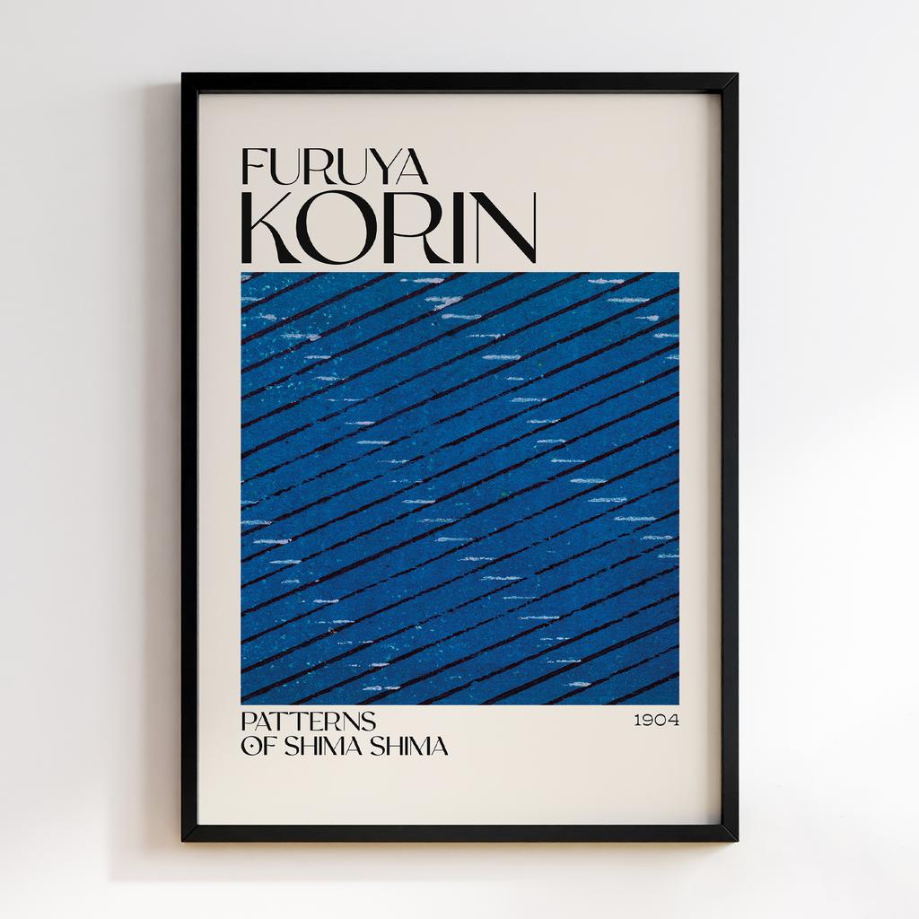 Постер Japanese woodblock patterns from Shima Shima 1904 by Furuya Korin #174