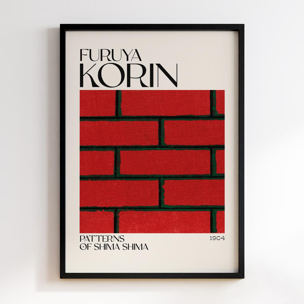 Постер Japanese woodblock patterns from Shima Shima 1904 by Furuya Korin #175