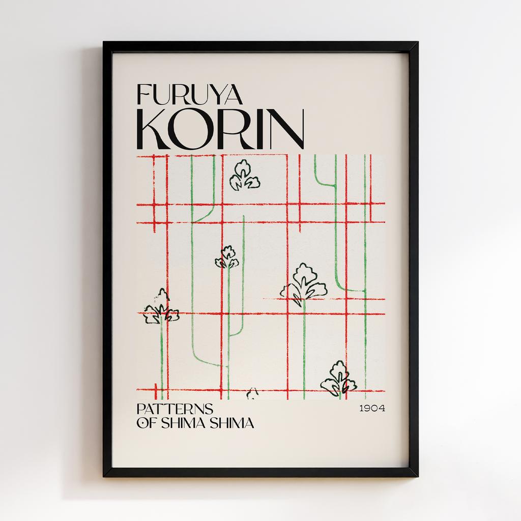 Постер Japanese woodblock patterns from Shima Shima 1904 by Furuya Korin #176