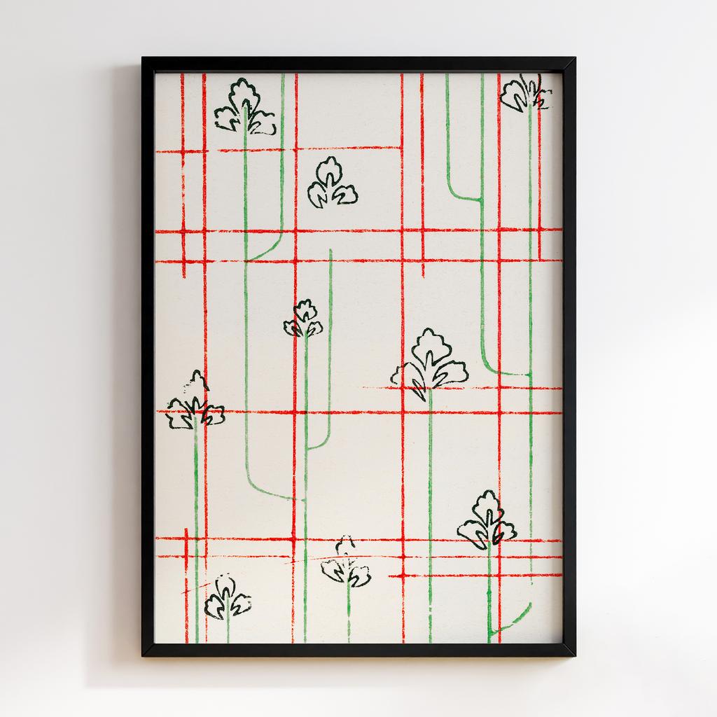 Постер Japanese woodblock patterns from Shima Shima 1904 by Furuya Korin #177