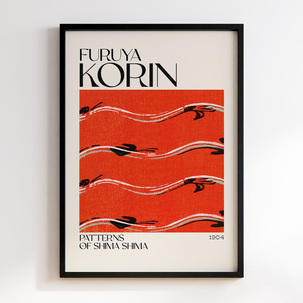 Постер Japanese woodblock patterns from Shima Shima 1904 by Furuya Korin #178