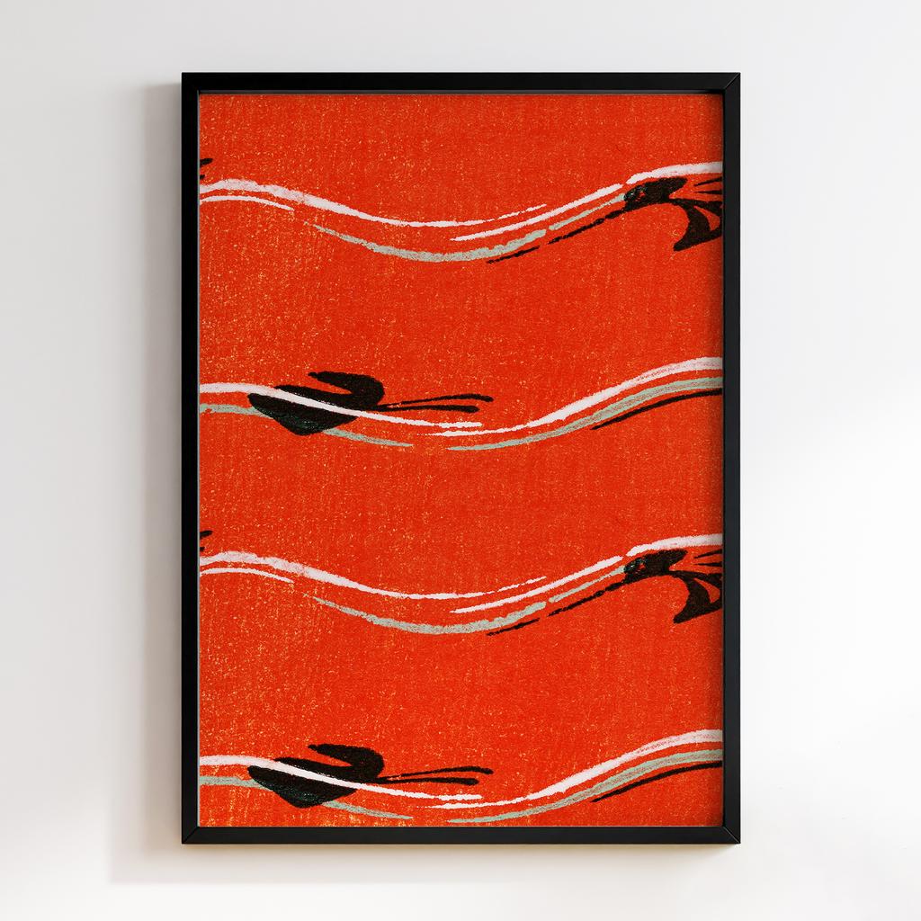 Постер Japanese woodblock patterns from Shima Shima 1904 by Furuya Korin #179