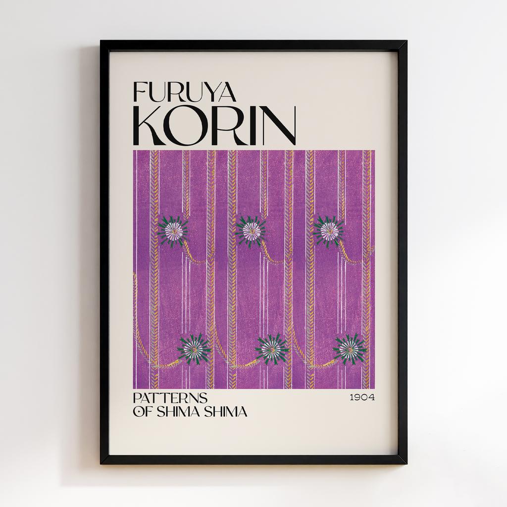 Постер Japanese woodblock patterns from Shima Shima 1904 by Furuya Korin #181