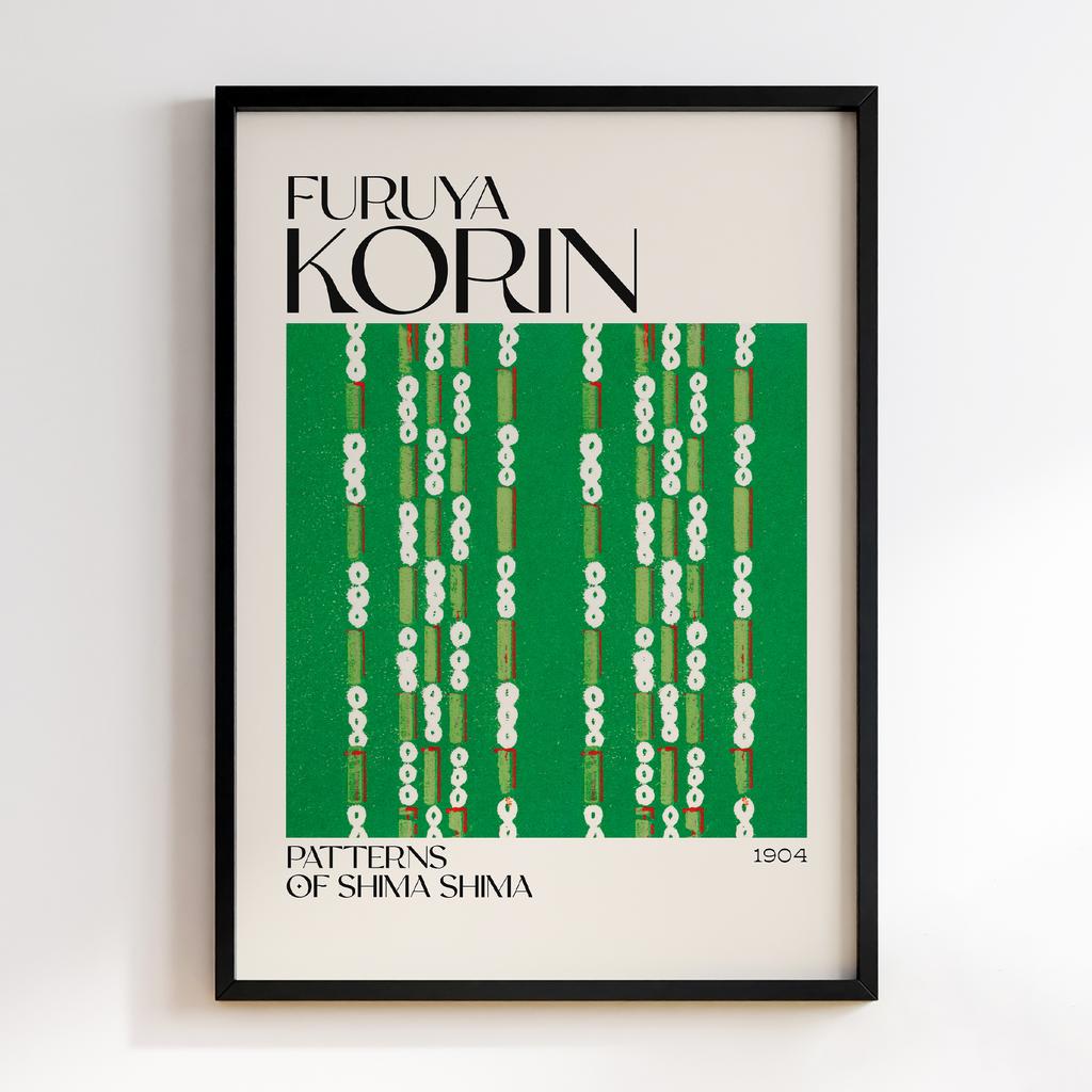 Постер Japanese woodblock patterns from Shima Shima 1904 by Furuya Korin #183