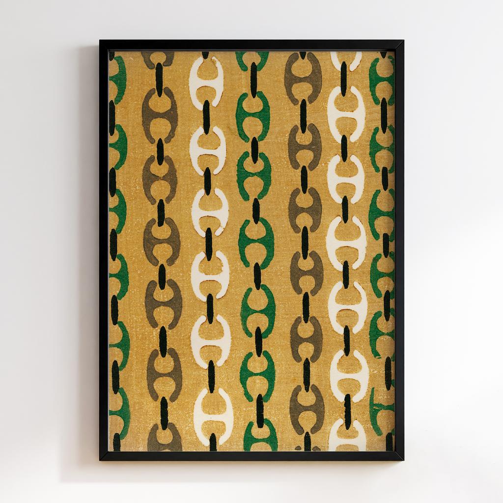 Постер Japanese woodblock patterns from Shima Shima 1904 by Furuya Korin #186