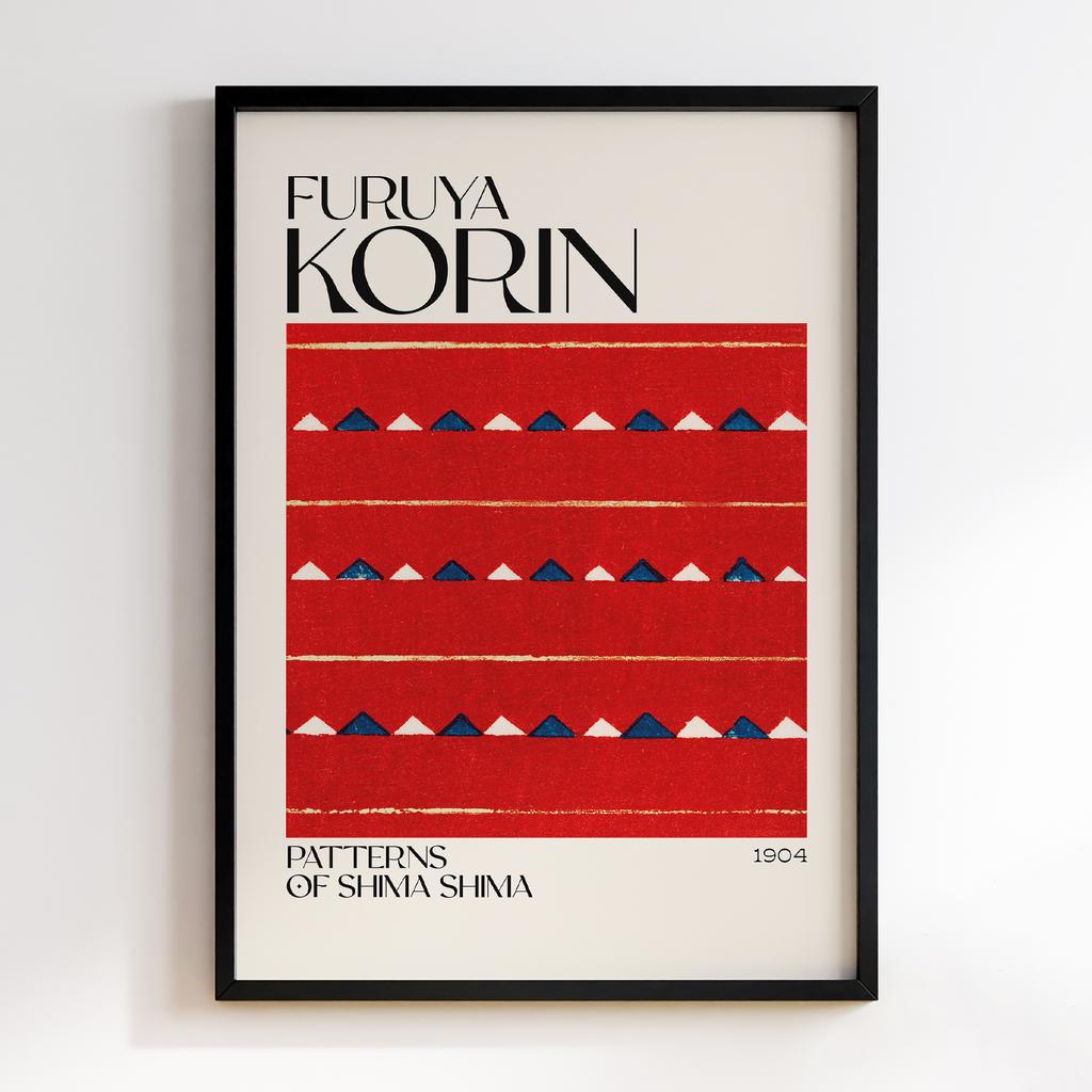 Постер Japanese woodblock patterns from Shima Shima 1904 by Furuya Korin #187