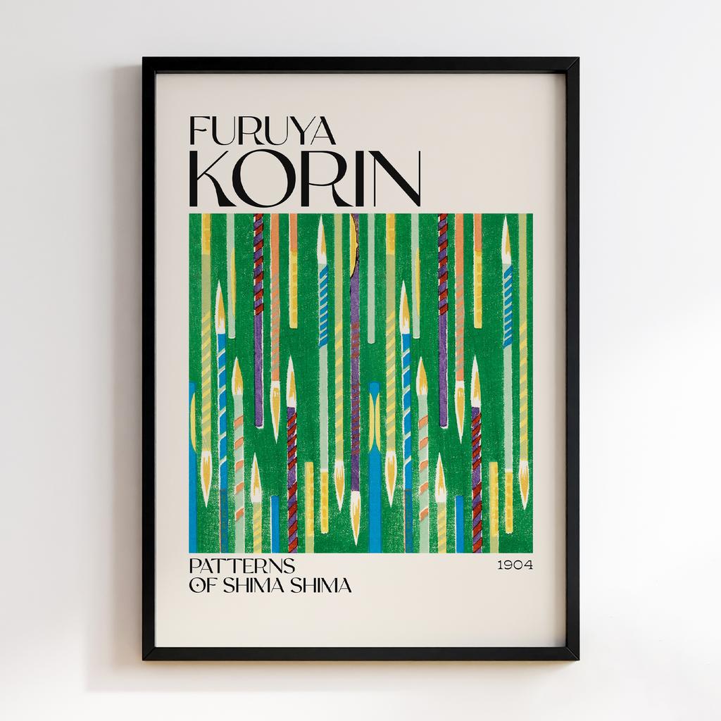 Постер Japanese woodblock patterns from Shima Shima 1904 by Furuya Korin #188