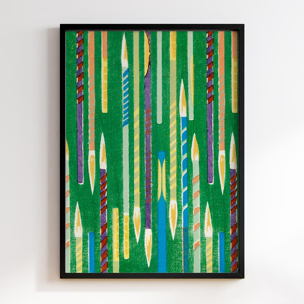 Постер Japanese woodblock patterns from Shima Shima 1904 by Furuya Korin #189