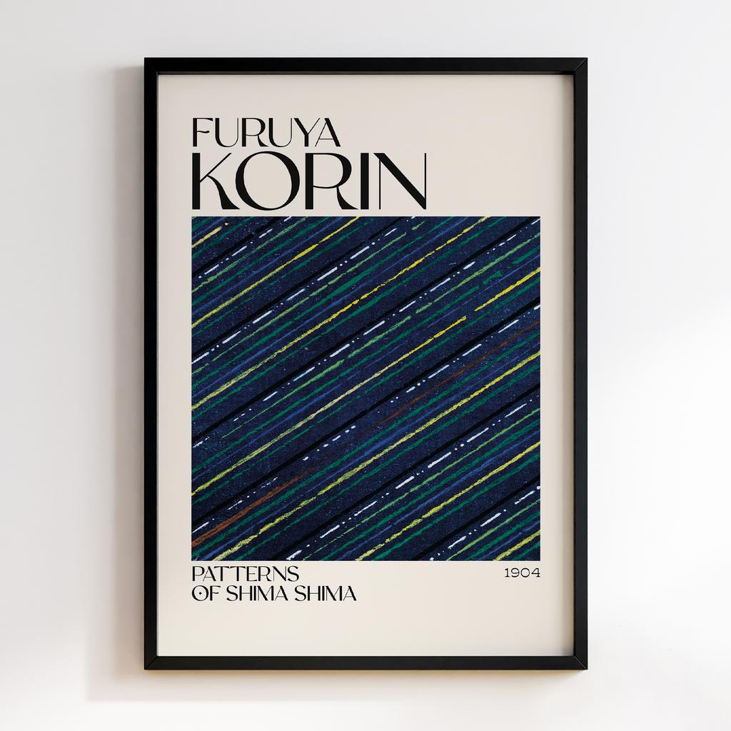 Постер Japanese woodblock patterns from Shima Shima 1904 by Furuya Korin #190