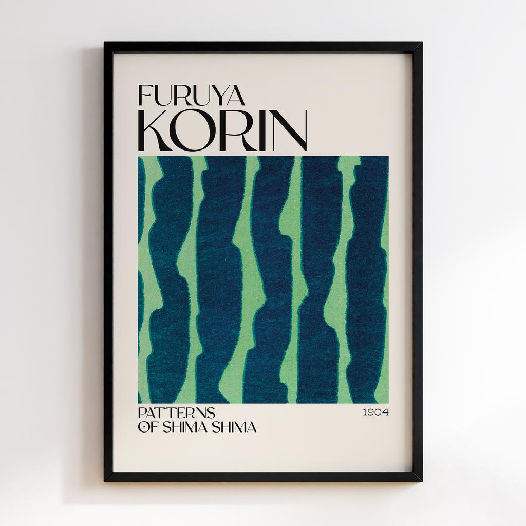 Постер Japanese woodblock patterns from Shima Shima 1904 by Furuya Korin #192