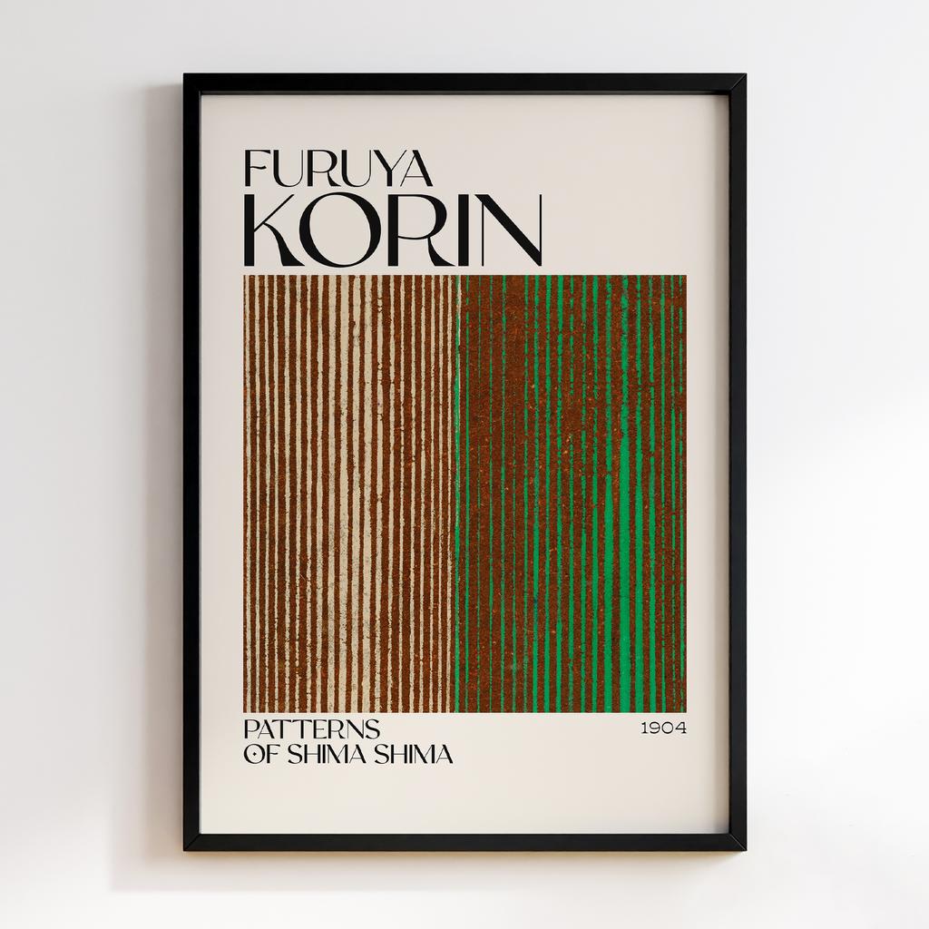 Постер Japanese woodblock patterns from Shima Shima 1904 by Furuya Korin #193