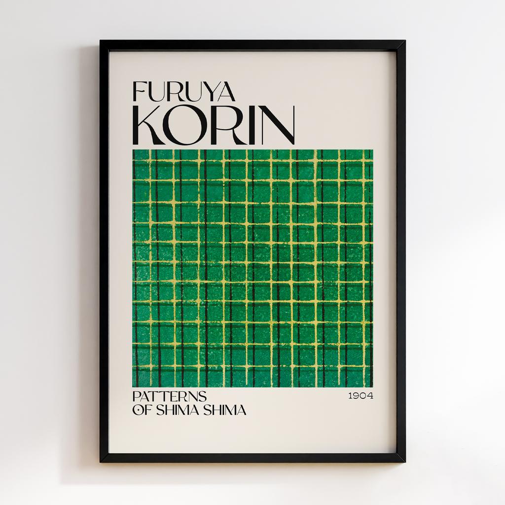 Постер Japanese woodblock patterns from Shima Shima 1904 by Furuya Korin #195