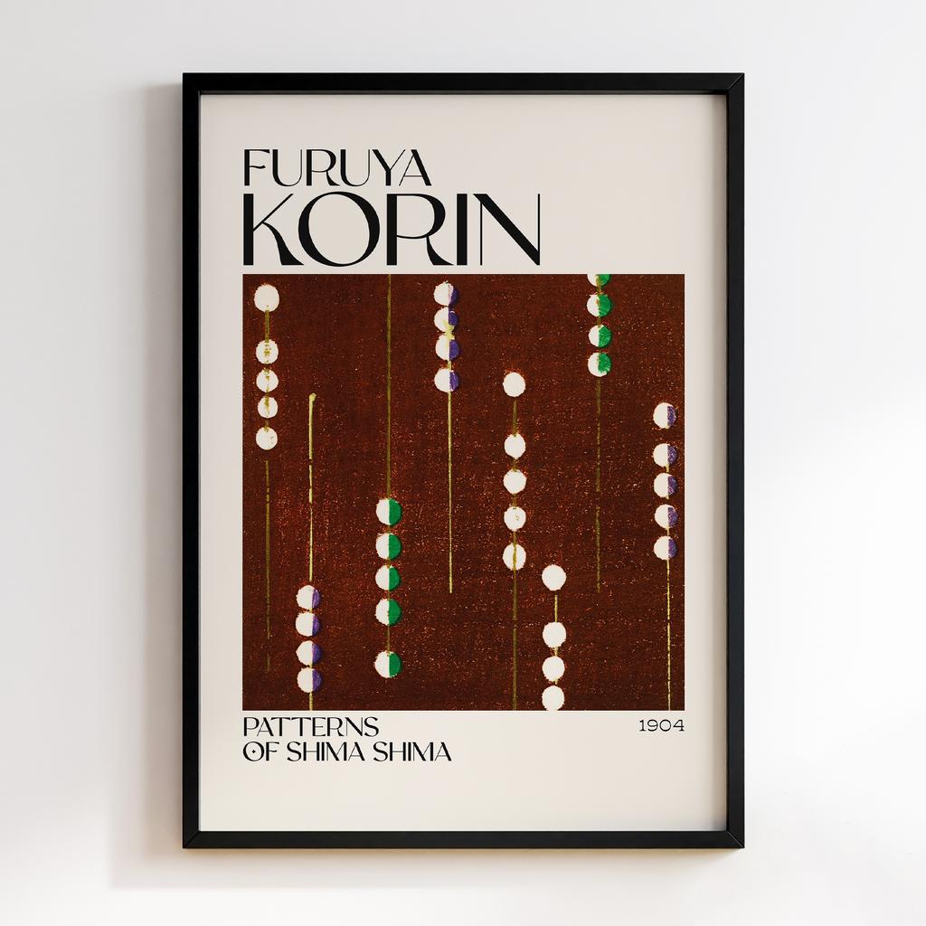 Постер Japanese woodblock patterns from Shima Shima 1904 by Furuya Korin #197