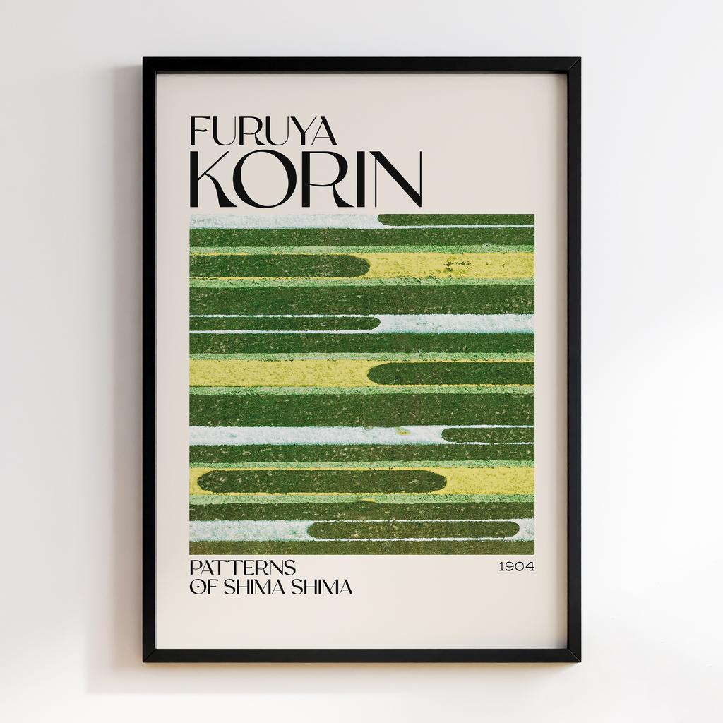 Постер Japanese woodblock patterns from Shima Shima 1904 by Furuya Korin #198