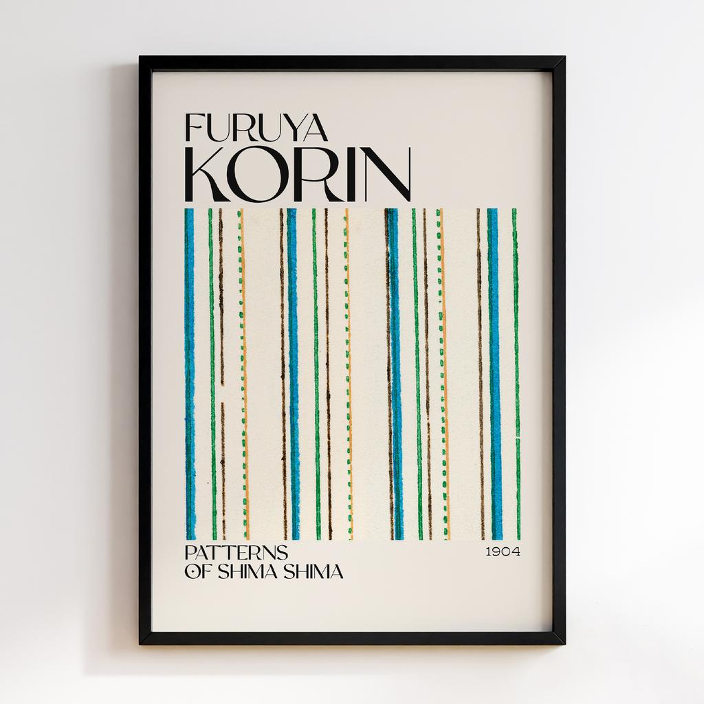 Постер Japanese woodblock patterns from Shima Shima 1904 by Furuya Korin #199