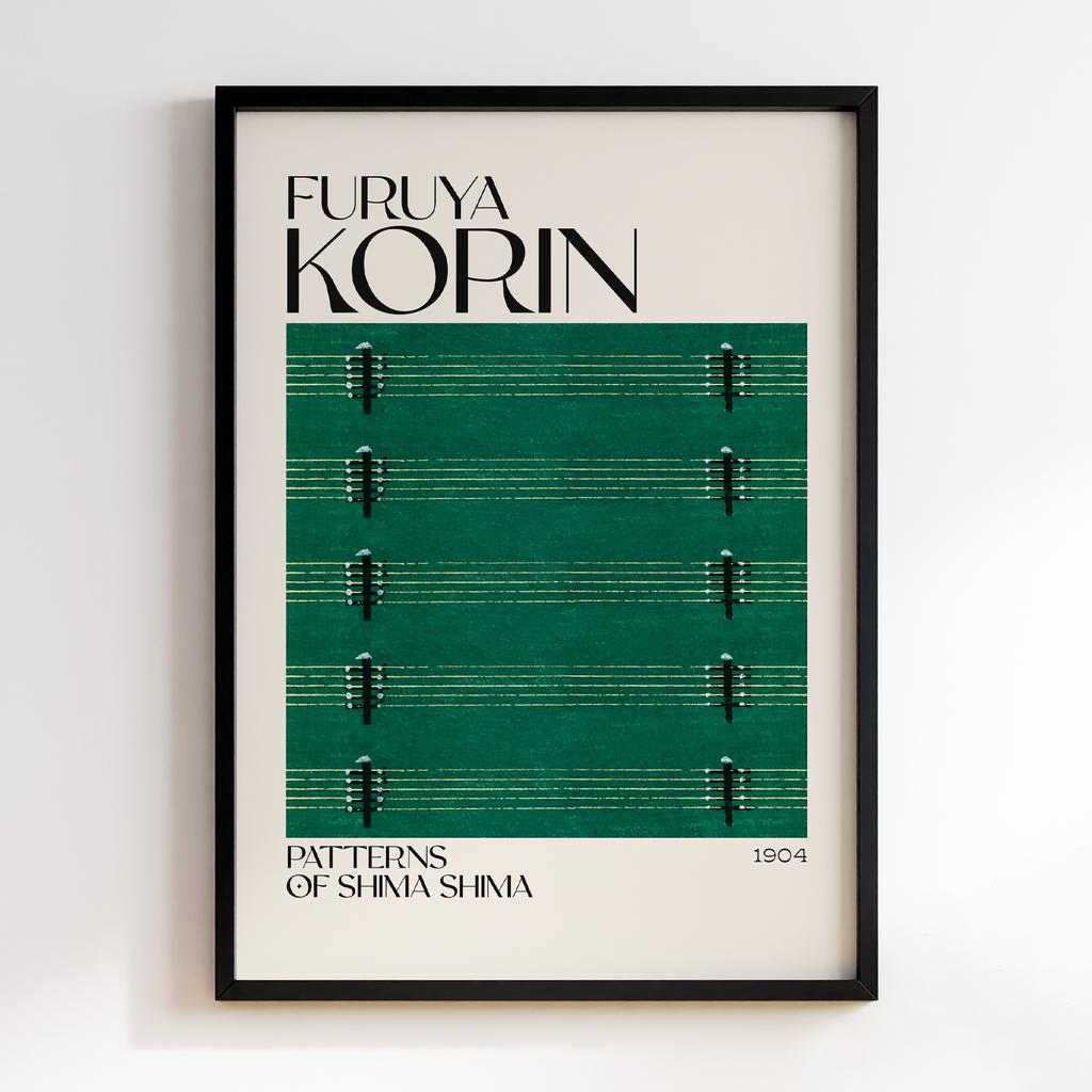 Постер Japanese woodblock patterns from Shima Shima 1904 by Furuya Korin #202