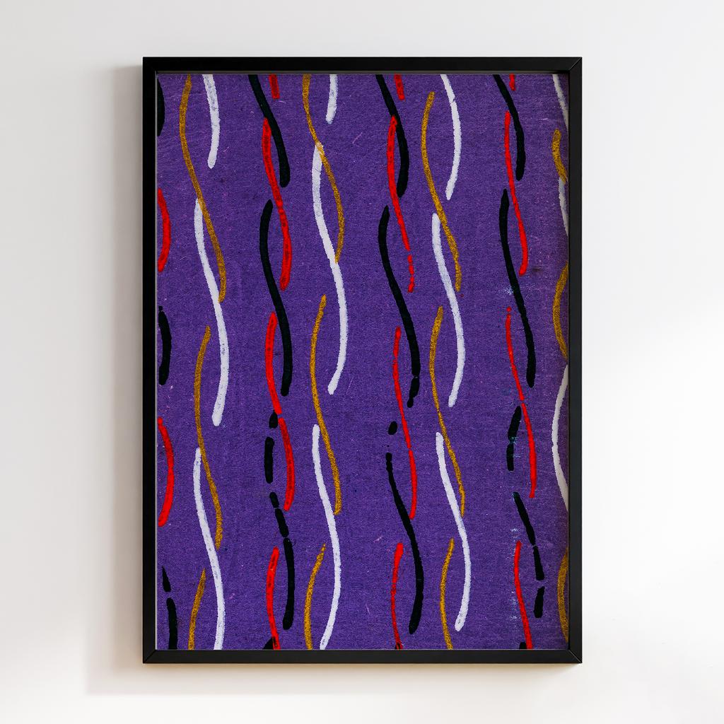 Постер Japanese woodblock patterns from Shima Shima 1904 by Furuya Korin #204