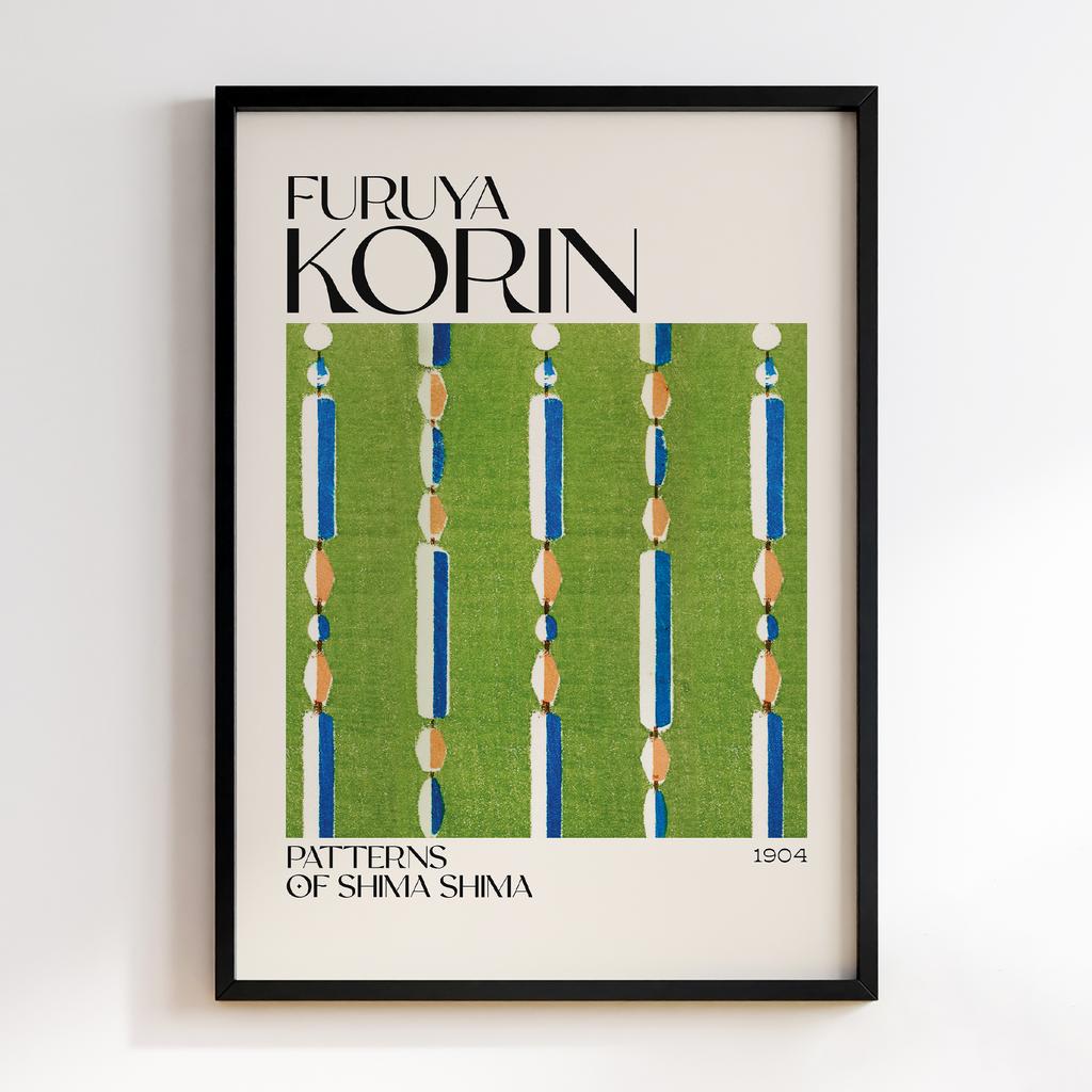 Постер Japanese woodblock patterns from Shima Shima 1904 by Furuya Korin #207