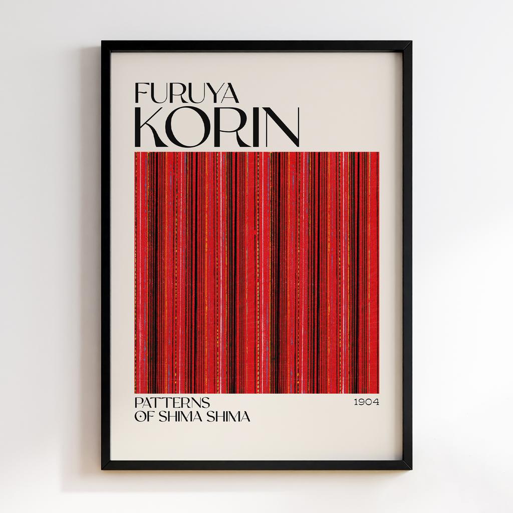 Постер Japanese woodblock patterns from Shima Shima 1904 by Furuya Korin #209