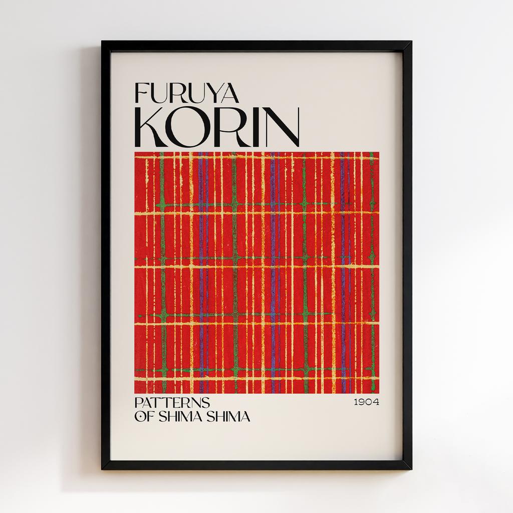 Постер Japanese woodblock patterns from Shima Shima 1904 by Furuya Korin #210