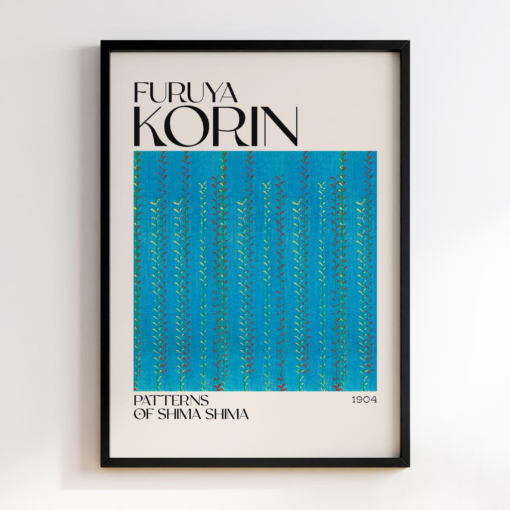 Постер Japanese woodblock patterns from Shima Shima 1904 by Furuya Korin #221