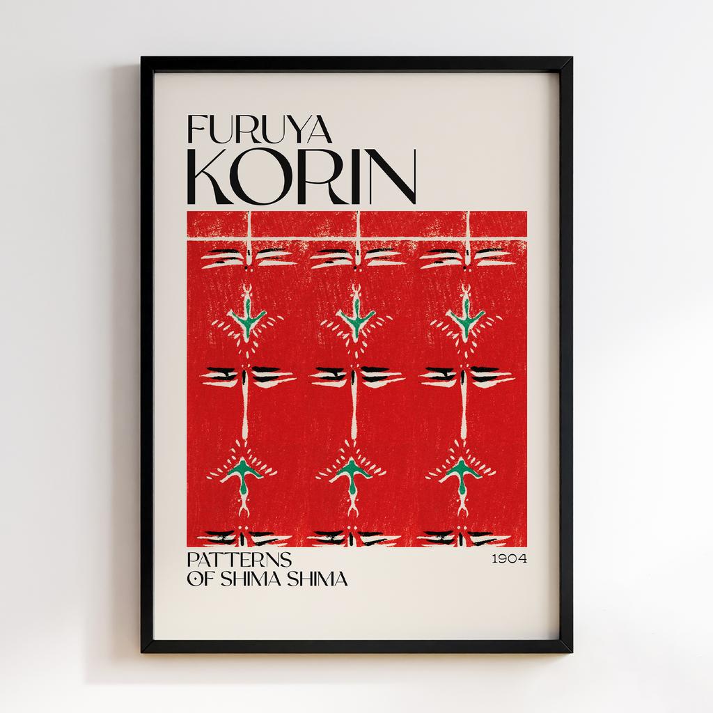 Постер Japanese woodblock patterns from Shima Shima 1904 by Furuya Korin #222