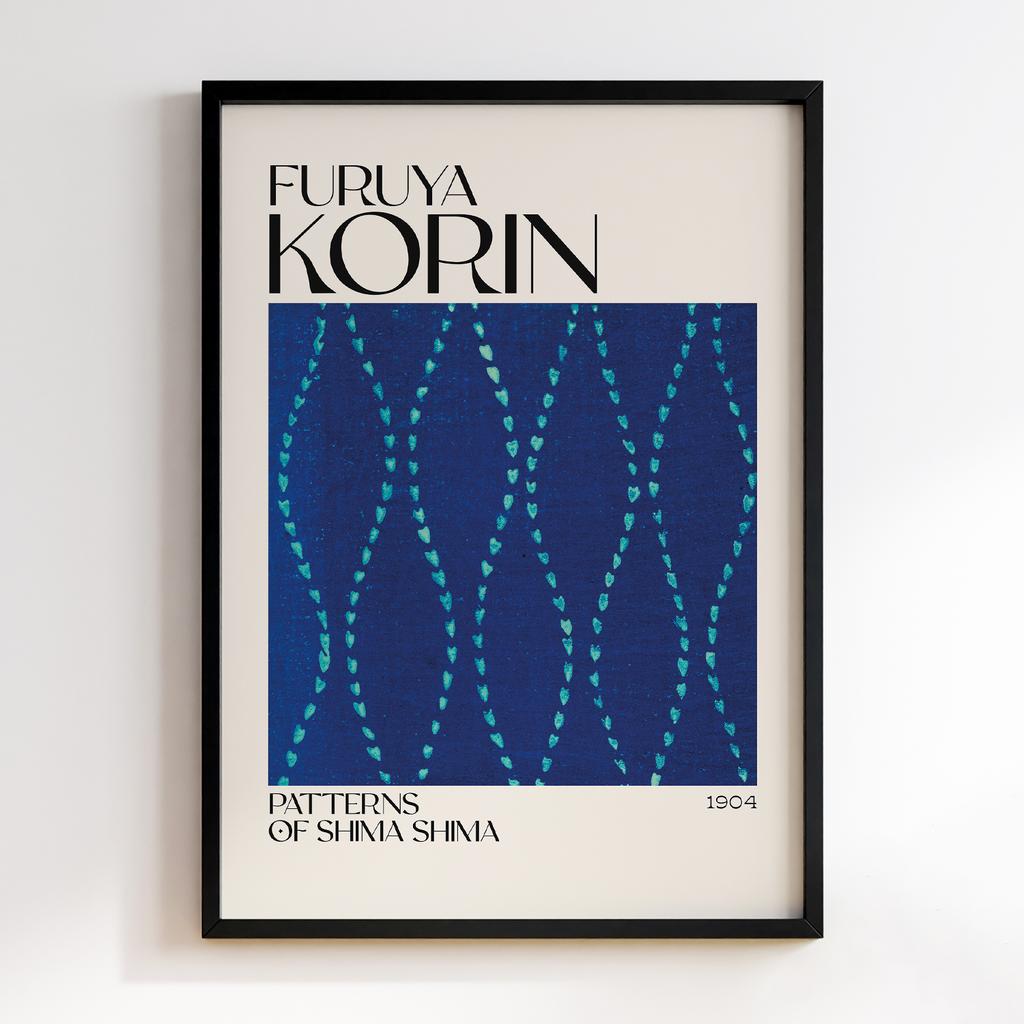 Постер Japanese woodblock patterns from Shima Shima 1904 by Furuya Korin #223