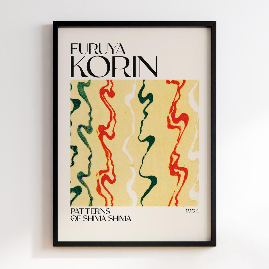 Постер Japanese woodblock patterns from Shima Shima 1904 by Furuya Korin #225