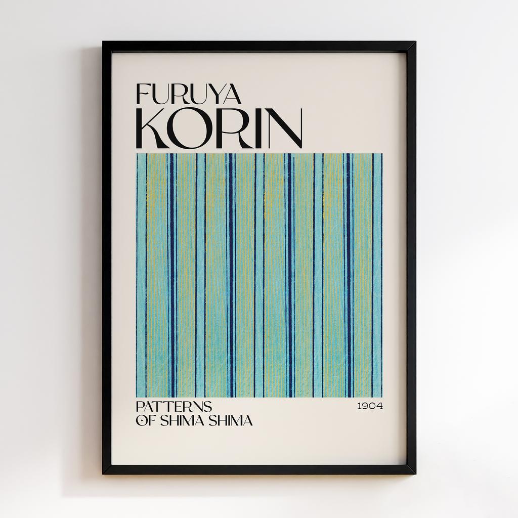 Постер Japanese woodblock patterns from Shima Shima 1904 by Furuya Korin #226