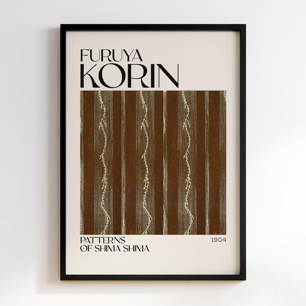 Постер Japanese woodblock patterns from Shima Shima 1904 by Furuya Korin #227
