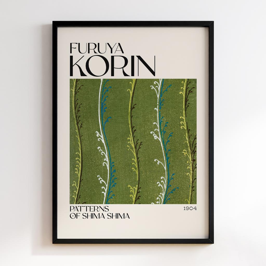 Постер Japanese woodblock patterns from Shima Shima 1904 by Furuya Korin #228