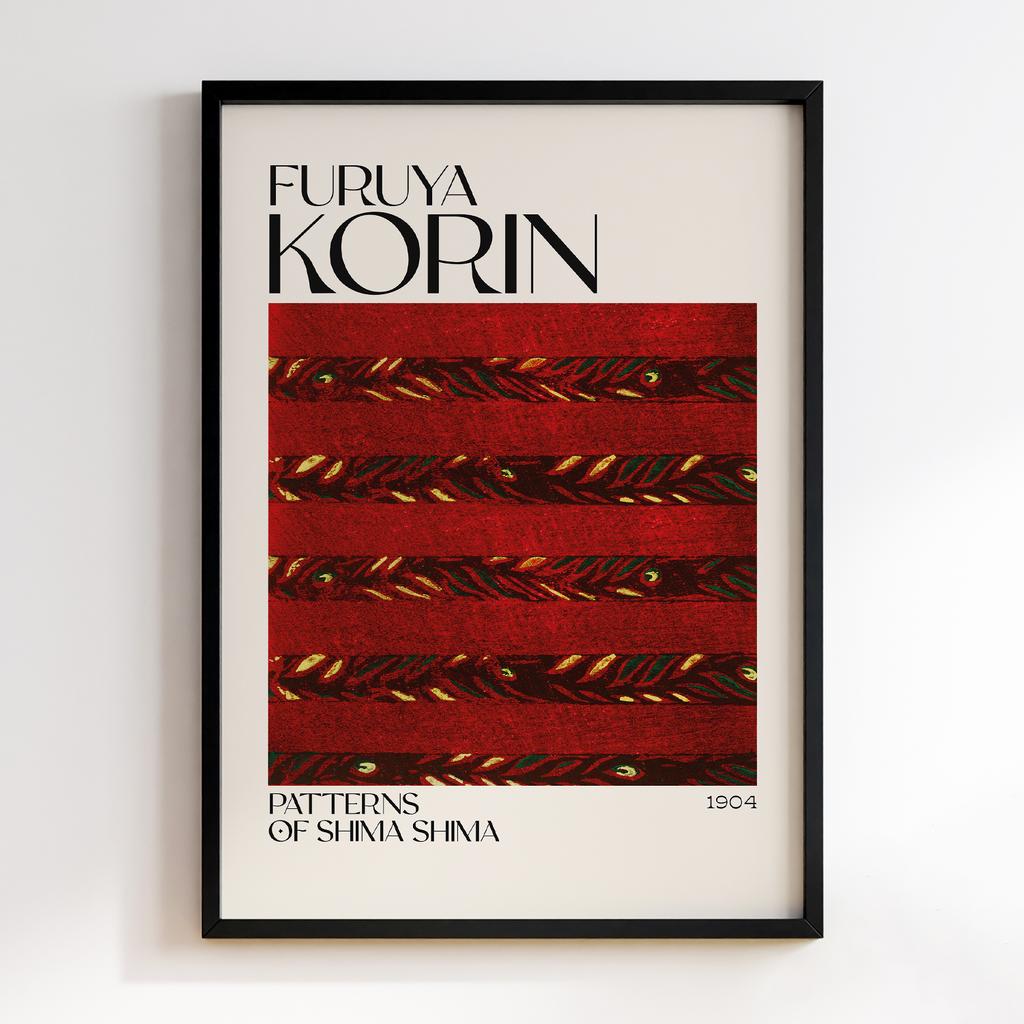 Постер Japanese woodblock patterns from Shima Shima 1904 by Furuya Korin #231